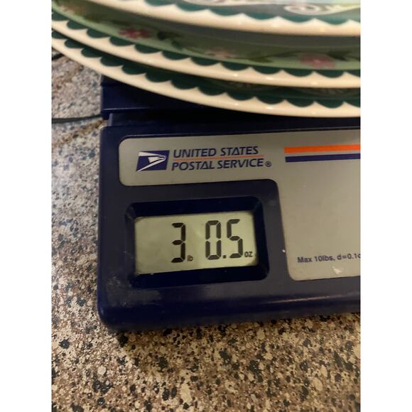 Sakura 3 Plate Set B C D Nantucket Salad Dessert Stoneware Scalloped Edge Floral - Picture 4 of 4